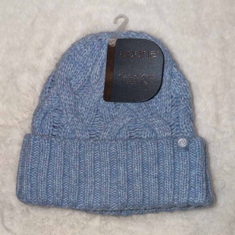Apana Soft Blue Knit Beanie